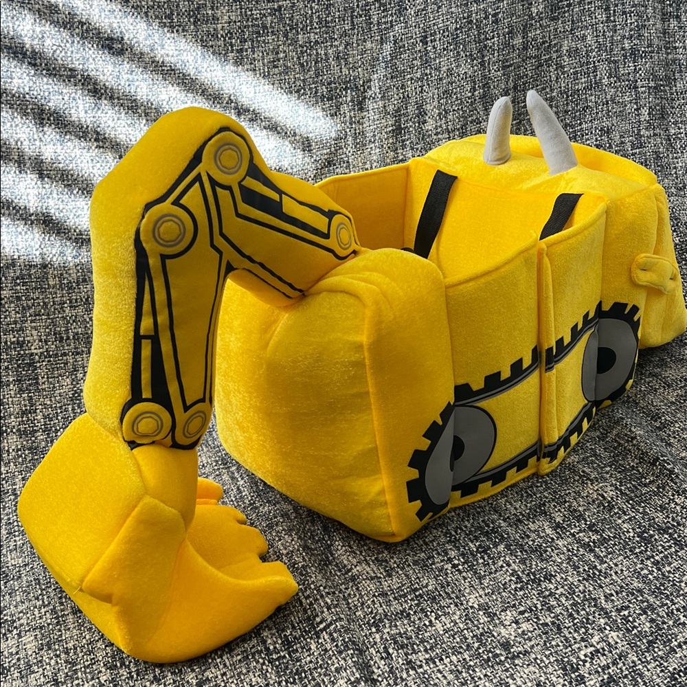 Plush Yellow Excavator Kids Costume Hat